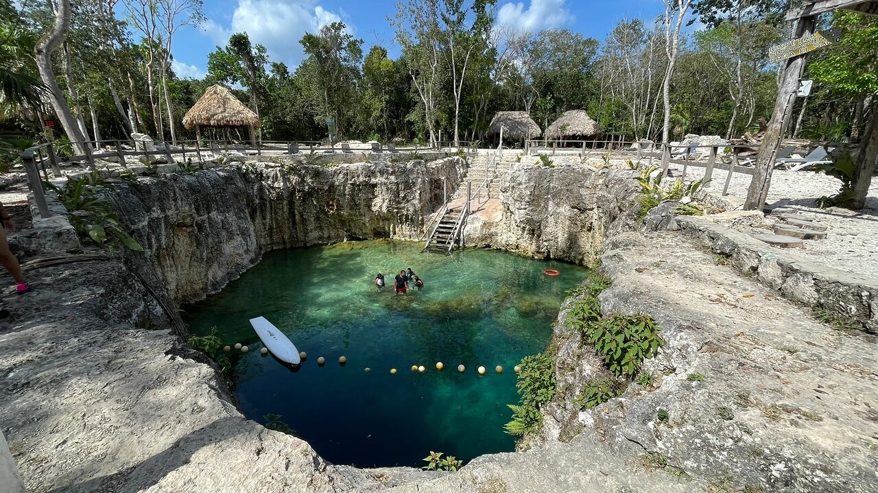 Cenote Siete Bocas, located near Cancun and in the Riviera Maya. Perfect place to take memorable pictures.