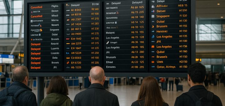 Global delays caused by major airports in Europe