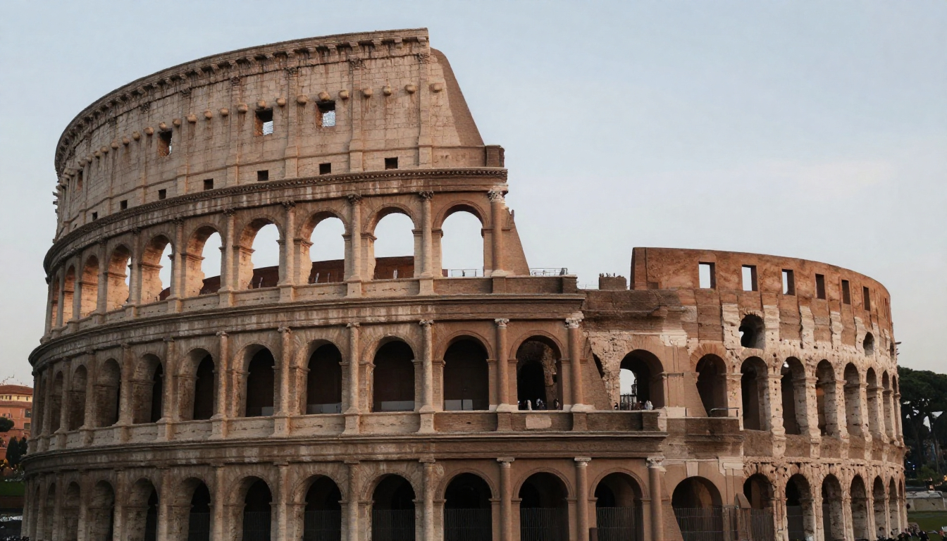 The Colosseum and the Roman Forum