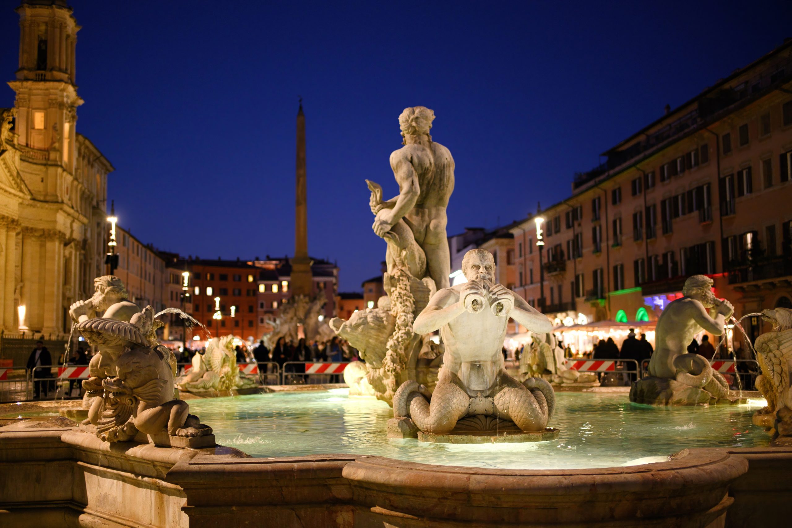 Fountain in Piazza Navona, Rome, Italy.
