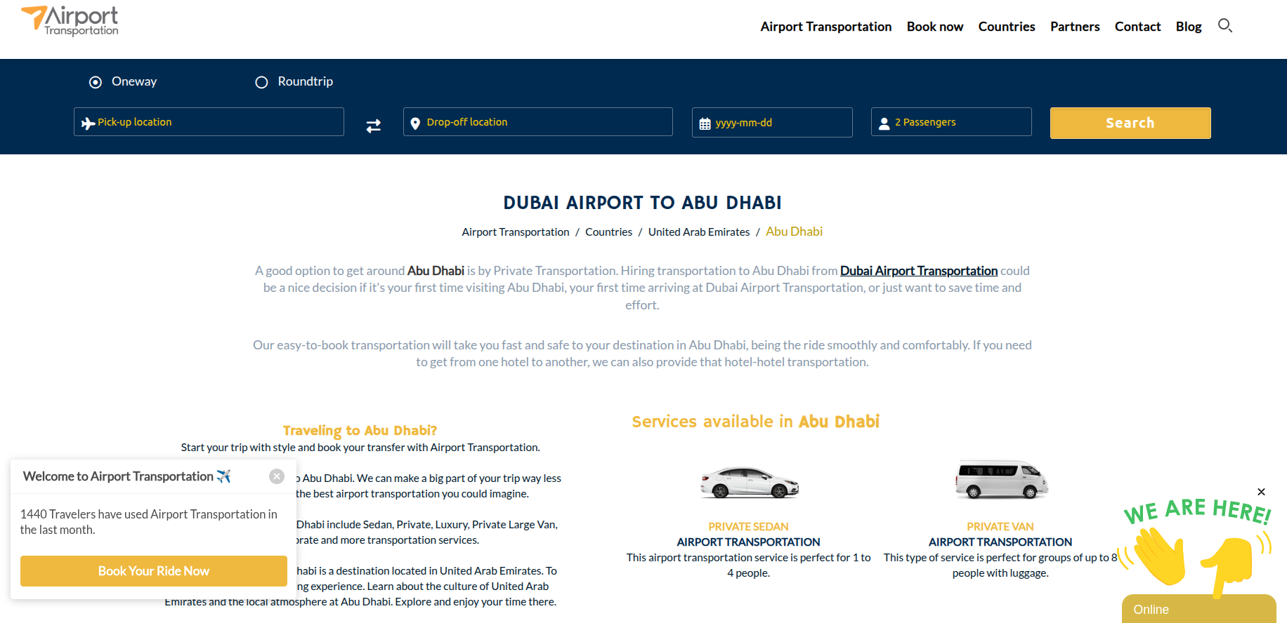 Airport Transportation Website